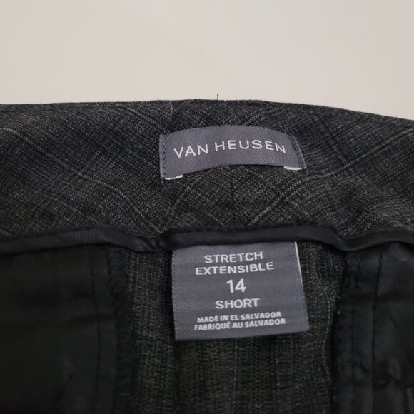 Van Heusen Dress Pants Women's Size 14 Trousers Pockets Dark Gray Zipper Button - Picture 5 of 10